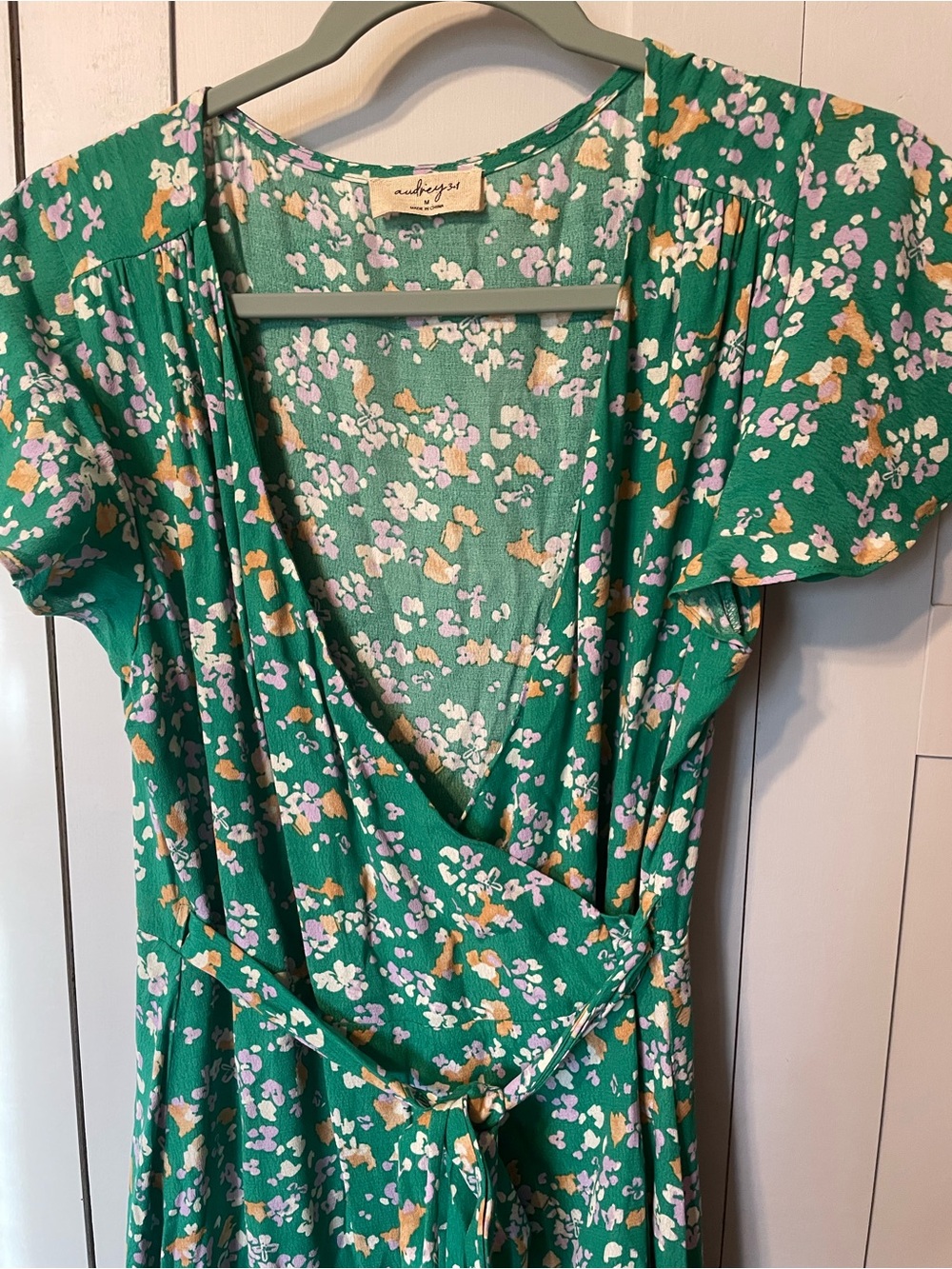 Audrey 3+1 Green Floral Wrap Maxi Dress - Picture 3 of 16